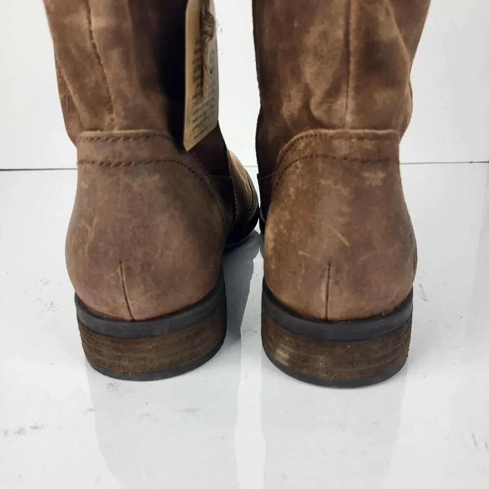 BORN Britton Women's Over the Knee Rust Brown Suede Distressed Boots